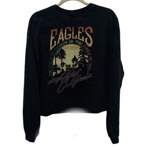 Eagles Hotel California Cropped Long Sleeve Band Tee Shirt
